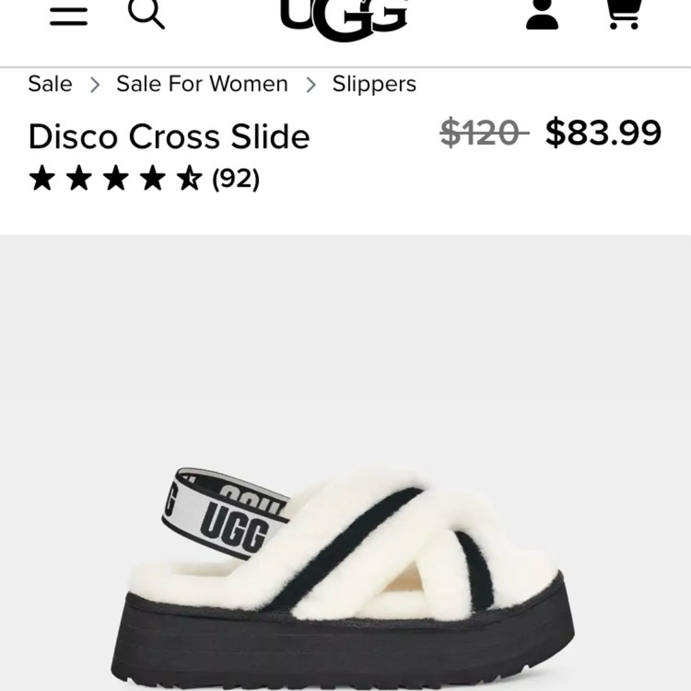 Brand New!!Ugg Disco Cross Slides/NWT